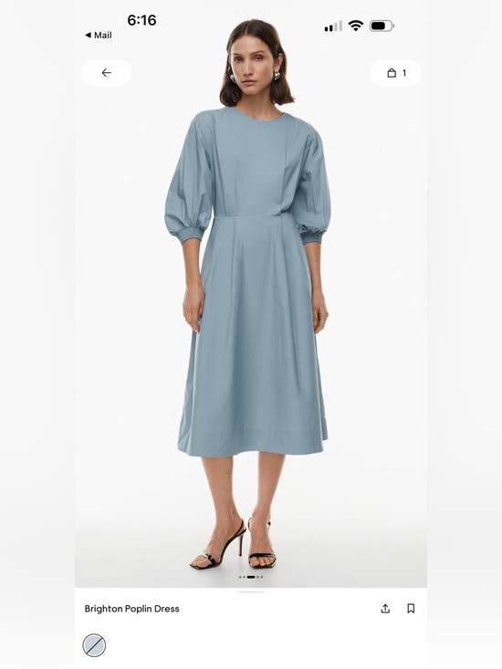Babaton Dresses & Skirts - Aritzia Babaton Brighton Poplin Dress | Size M | Light Blue